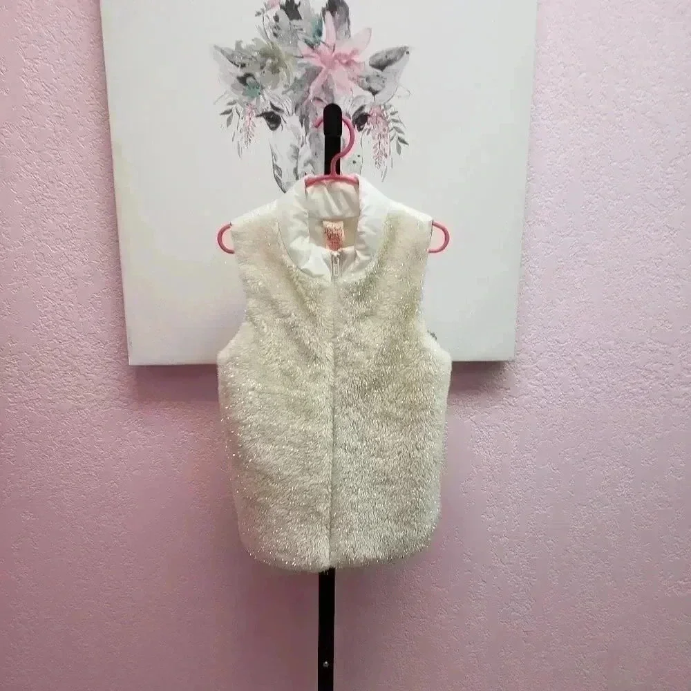 Faded Glory Off White Shimmery Vest